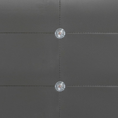 vidaXL Bed Frame without Mattress Grey Faux Leather 180x200 cm Super King