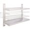 vidaXL 2-Tier Floating Wall Shelf Stainless Steel 100x30 cm