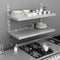 vidaXL 2-Tier Floating Wall Shelf Stainless Steel 100x30 cm