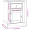 vidaXL Bedside Cabinet Mexican Pine Corona Range White 53x39x67 cm