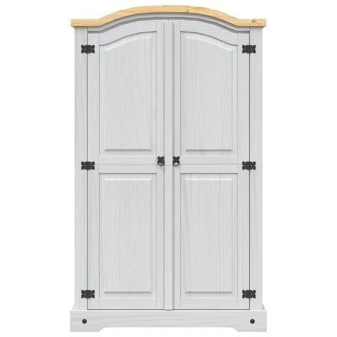vidaXL Wardrobe Mexican Pine Corona Range 2 Doors White