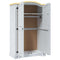 vidaXL Wardrobe Mexican Pine Corona Range 2 Doors White