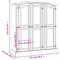 vidaXL Wardrobe Mexican Pine Corona Range 3 Doors Grey