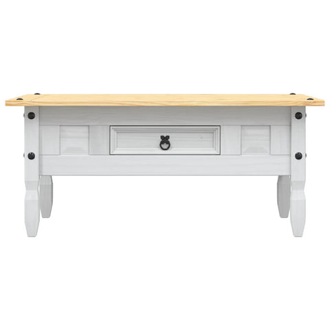 vidaXL Coffee Table Mexican Pine Corona Range White 100x55x45 cm