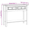 vidaXL Console Table Mexican Pine Corona Range White 90x34.5x73 cm