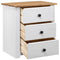 vidaXL Bedside Cabinet White 46x40x57 cm Pinewood Panama Range