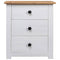 vidaXL Bedside Cabinet White 46x40x57 cm Pinewood Panama Range