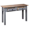 vidaXL Console Table Grey 110x40x72 cm Solid Pine Wood Panama Range