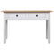 vidaXL Console Table White 110x40x72 cm Solid Pine Wood Panama Range