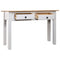 vidaXL Console Table White 110x40x72 cm Solid Pine Wood Panama Range