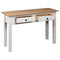 vidaXL Console Table White 110x40x72 cm Solid Pine Wood Panama Range