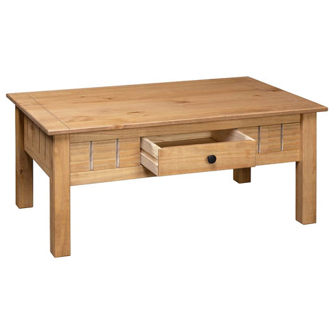 vidaXL Coffee Table 100x60x43.5 cm Solid Pine Wood Panama Range
