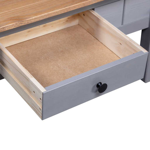 vidaXL Coffee Table Grey 100x60x43.5 cm Solid Pine Wood Panama Range