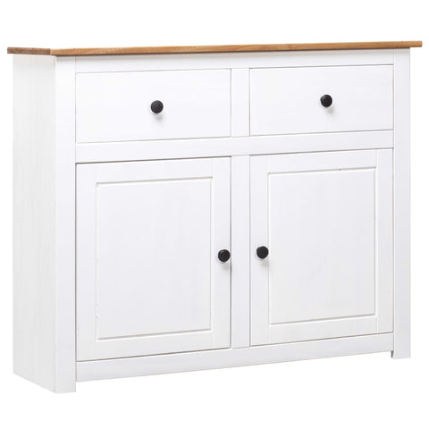 vidaXL Sideboard White 93x40x80 cm Solid Pinewood Panama Range