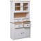 vidaXL Highboard White 93x40.5x180 cm Solid Pine Panama Range