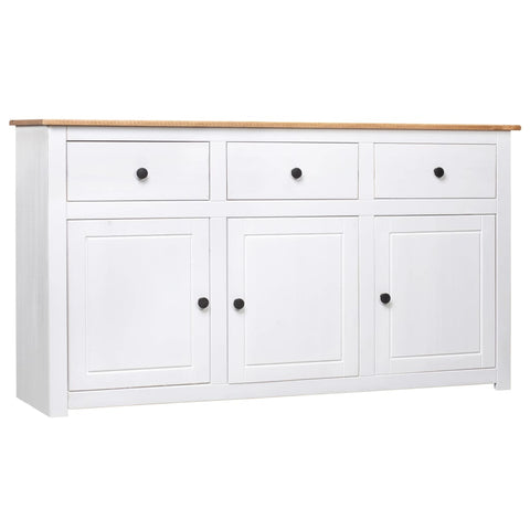 vidaXL Sideboard White 135x40x80 cm Solid Pinewood Panama Range