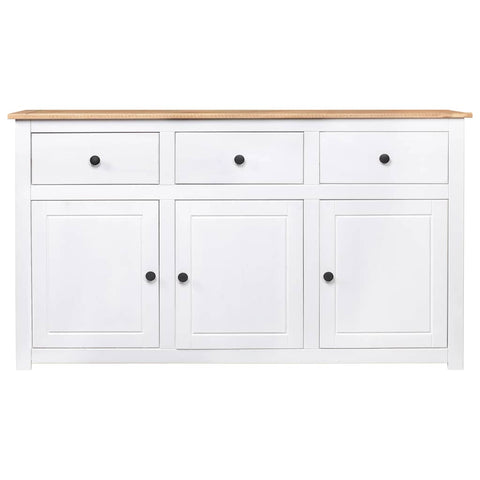 vidaXL Sideboard White 135x40x80 cm Solid Pinewood Panama Range