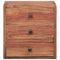 vidaXL Bedside Cabinet with 3 Drawers 35x25x35 cm Solid Mahogany Wood