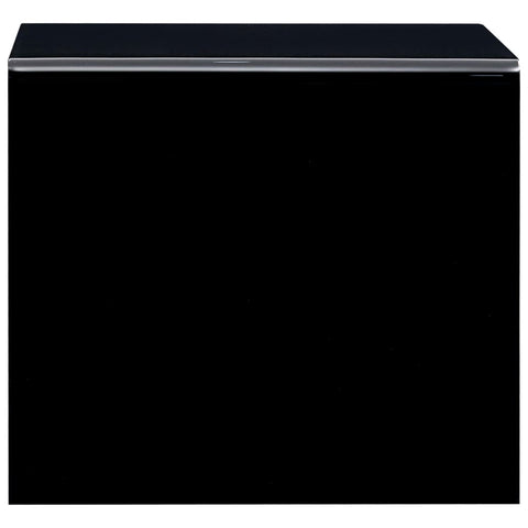 vidaXL Coffee Table Black 50x50x45 cm Tempered Glass