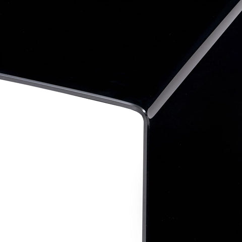 vidaXL Coffee Table Black 50x50x45 cm Tempered Glass