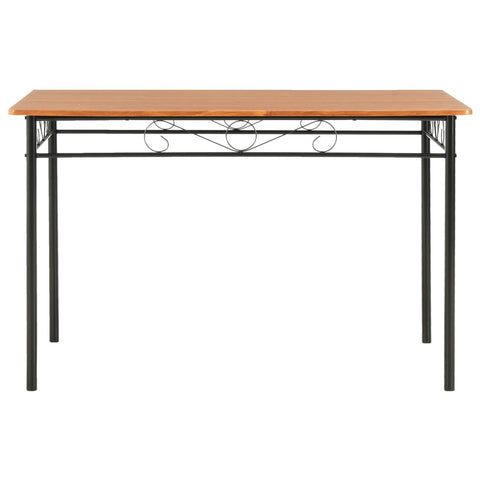 vidaXL 7 Piece Dining Set MDF and Steel Brown