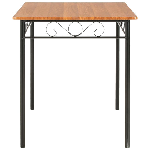vidaXL 7 Piece Dining Set MDF and Steel Brown