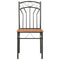 vidaXL 7 Piece Dining Set MDF and Steel Brown
