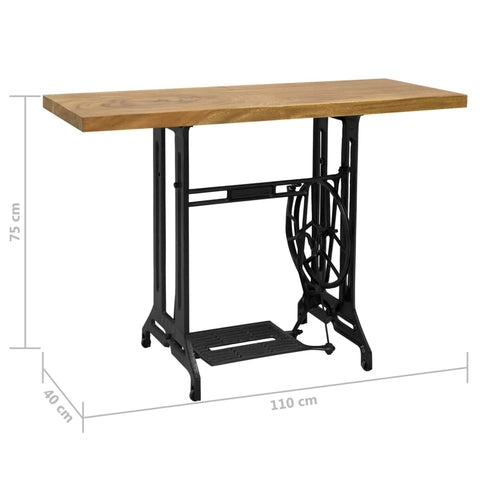 vidaXL Sewing Machine Console Table 110x40x75 cm