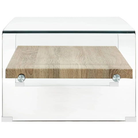 vidaXL Coffee Table Clear 98x45x31 cm Tempered Glass