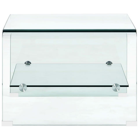 vidaXL Coffee Table Clear 50x45x33 cm Tempered Glass