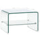 vidaXL Coffee Table Clear 50x45x33 cm Tempered Glass