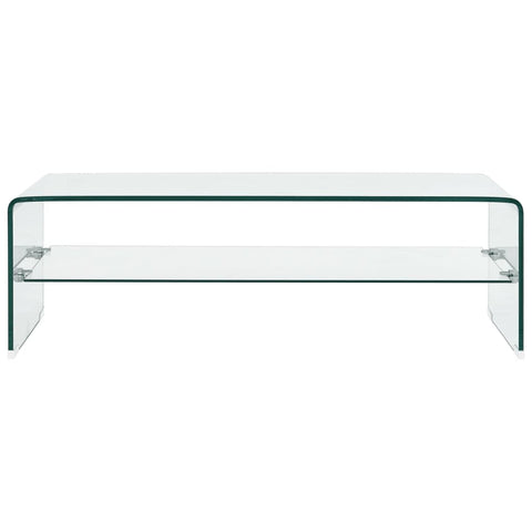 vidaXL Coffee Table Clear 98x45x31 cm Tempered Glass