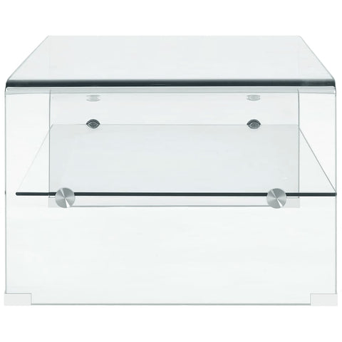 vidaXL Coffee Table Clear 98x45x31 cm Tempered Glass