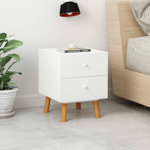 vidaXL Bedside Cabinets 2 pcs White 40x30x50 cm Solid Pinewood
