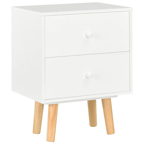 vidaXL Bedside Cabinets 2 pcs White 40x30x50 cm Solid Pinewood