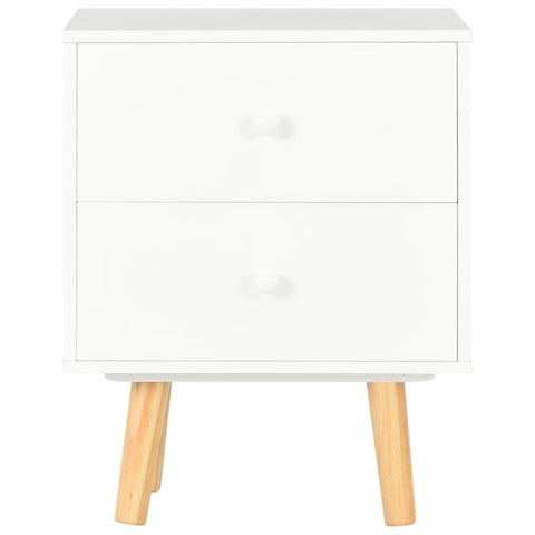 vidaXL Bedside Cabinets 2 pcs White 40x30x50 cm Solid Pinewood
