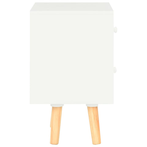 vidaXL Bedside Cabinets 2 pcs White 40x30x50 cm Solid Pinewood
