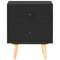 vidaXL Bedside Cabinets 2 pcs Black 40x30x50 cm Solid Pinewood