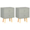 vidaXL Bedside Cabinets 2 pcs Grey 40x30x50 cm Solid Pinewood