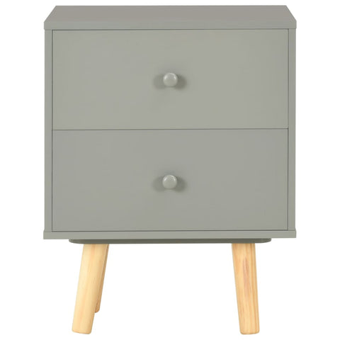 vidaXL Bedside Cabinets 2 pcs Grey 40x30x50 cm Solid Pinewood