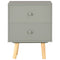 vidaXL Bedside Cabinets 2 pcs Grey 40x30x50 cm Solid Pinewood