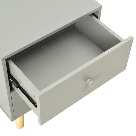 vidaXL Bedside Cabinets 2 pcs Grey 40x30x50 cm Solid Pinewood