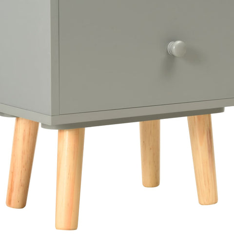 vidaXL Bedside Cabinets 2 pcs Grey 40x30x50 cm Solid Pinewood