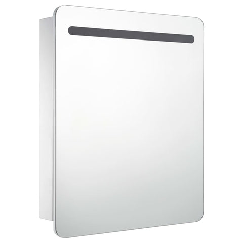 vidaXL LED Bathroom Mirror Cabinet 68x9x80 cm