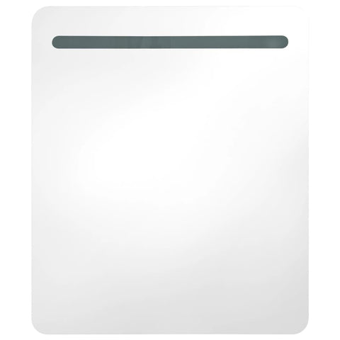 vidaXL LED Bathroom Mirror Cabinet 68x9x80 cm