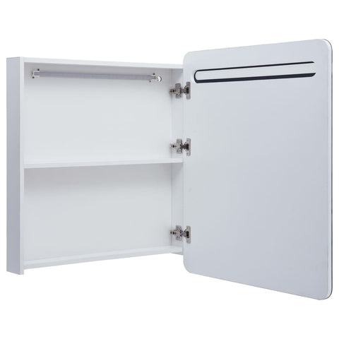 vidaXL LED Bathroom Mirror Cabinet 68x9x80 cm