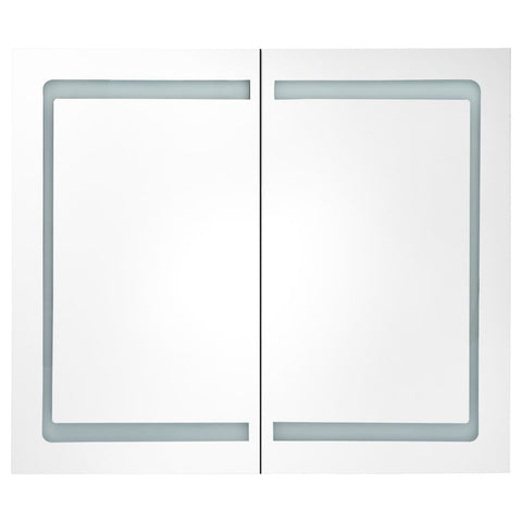 vidaXL LED Bathroom Mirror Cabinet 80x12.2x68 cm