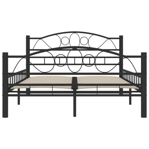 vidaXL Bed Frame without Mattress Black Steel 120x200 cm