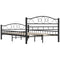 vidaXL Bed Frame without Mattress Black Steel 120x200 cm