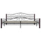 vidaXL Bed Frame without Mattress Black Metal 200x200 cm